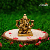 Brass Bombay Ganesha Idol – 1.8 Inch Height | Compact Ganesha Statue for Car & Gifting