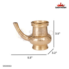 Brass Gindi – 3.5 Inch Height | Traditional Brass Taper for Pooja & Temple