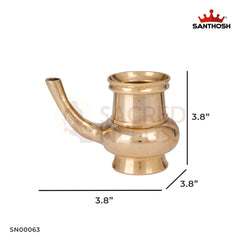 Brass Gindi – 3.8 Inch Height | Traditional Brass Taper for Pooja & Temple