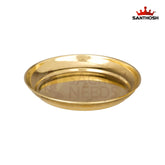 ICC Halwa Plate – 2 Inch Height | Traditional Brass Plate for Serving Halwa, Pooja & Rituals