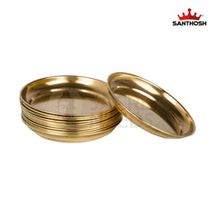 ICC Halwa Plate – 2 Inch Height | Traditional Brass Plate for Serving Halwa, Pooja & Rituals