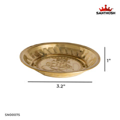 ICC Rice Plate – 1 Inch Height | Brass Plate for Serving Rice, Pooja & Traditional Rituals