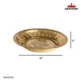 ICC Rice Plate – 1 Inch Height | Brass Plate for Serving Rice, Pooja & Traditional Rituals
