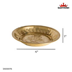 ICC Rice Plate – 1 Inch Height | Brass Plate for Serving Rice, Pooja & Traditional Rituals