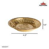 ICC Rice Plate – 1.5 Inch Height | Brass Plate for Serving Rice, Pooja & Traditional Rituals