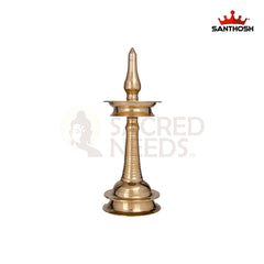 Brass AKP Vilakku – 12.5 Inch Ornate Brass Diya