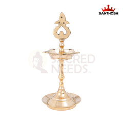 Brass Karaikudi Vilakku Porai – 7 Inch Height