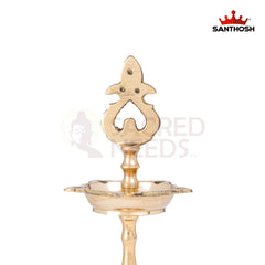 Brass Karaikudi Vilakku Porai – 7 Inch Height