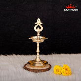 Brass Karaikudi Vilakku Porai – 7 Inch Height