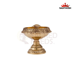 Brass Kuber Deepam Stand – 1.6 Inch Height | Decorative Brass Stand for Prosperity Diyas & Puja Use