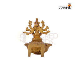 Brass Varahi Vilakku – 4.6 Inch Height | Goddess Varahi Brass Oil Lamp for Rituals, Navratri & Home Pooja