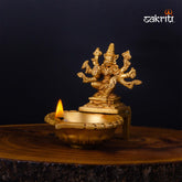 Brass Varahi Vilakku – 4.6 Inch Height | Goddess Varahi Brass Oil Lamp for Rituals, Navratri & Home Pooja