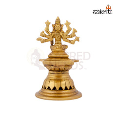 Brass Varahi Vilakku – 7.4 Inch Height | Large Brass Varahi Deepam for Religious Ceremonies & Spiritual Decor