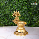 Brass Varahi Vilakku – 7.4 Inch Height | Large Brass Varahi Deepam for Religious Ceremonies & Spiritual Decor