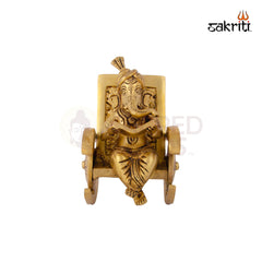 Brass Chair Ganesha – 6.5 Inch Height | Ganesha Idol on Chair for Pooja & Home Decoration