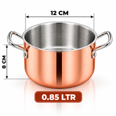 Pradeep Triply 2 Handles Saucepot with Copper