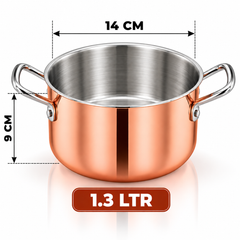 Pradeep Triply 2 Handles Saucepot with Copper