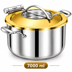 Triply Chafer with Gold Lid | Soft-Close Lid & Casting Handles