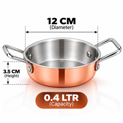 Pradeep Triply Fry Pan with Copper 2 Handles
