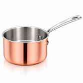Triply Long Handle Sauce Pan with Copper