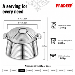 Pradeep Casserole Sarovar Premium Double Wall Serving Insulated Stainless Steel