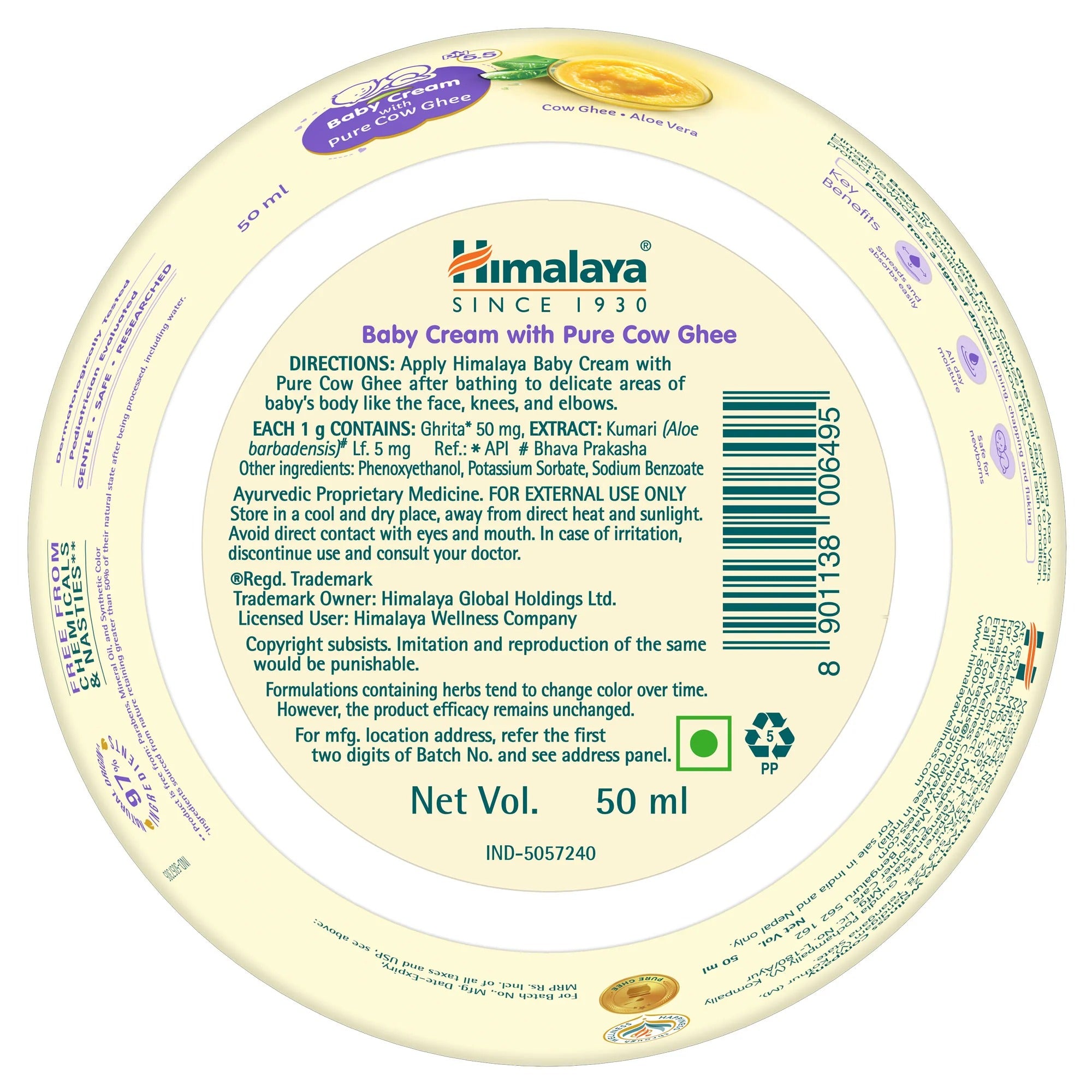 Himalaya Baby Cream with Pure Cow Ghee