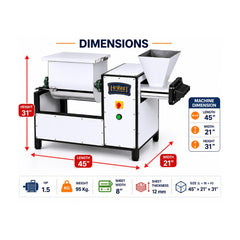 Dough Sheeter With Dough Kneader Machine