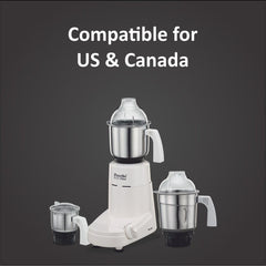Preethi Mixer Grinder Eco Plus 3 Jar 110V