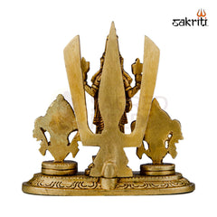 Brass Perumal Set – 4.7 Inch Height | Vishnu Idol Set for Pooja Room & Auspicious Decor