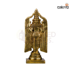 Brass Balaji Idol – 5.6 Inch Height | Venkateswara Swamy Statue for Daily Pooja & Decor