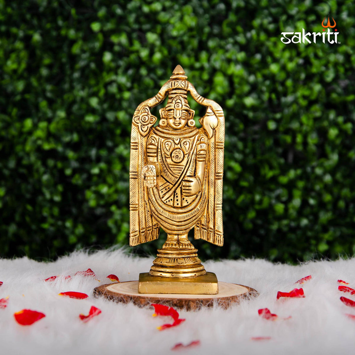 Brass Balaji Idol – 5.6 Inch Height | Venkateswara Swamy Statue for Daily Pooja & Decor