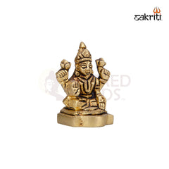 Brass Lakshmi Idol – 2.2 Inch Height | Mini Mahalakshmi for Pooja, Wealth & Prosperity