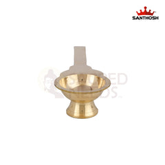 Brass Golchi Arti – 1.3 Inch Height | Miniature Brass Aarti Plate for Pooja & Temple