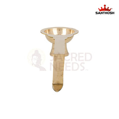 Brass Golchi Arti – 1.6 Inch Height | Miniature Brass Aarti Plate for Pooja & Temple