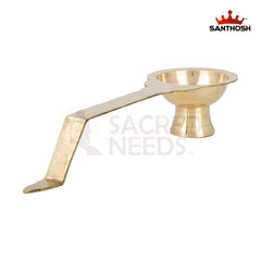 Brass Golchi Arti – 2.2 Inch Height | Miniature Brass Aarti Plate for Pooja & Temple