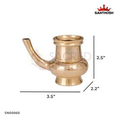 Brass Gindi – 2.5 Inch Height | Miniature Brass Taper for Pooja & Temple