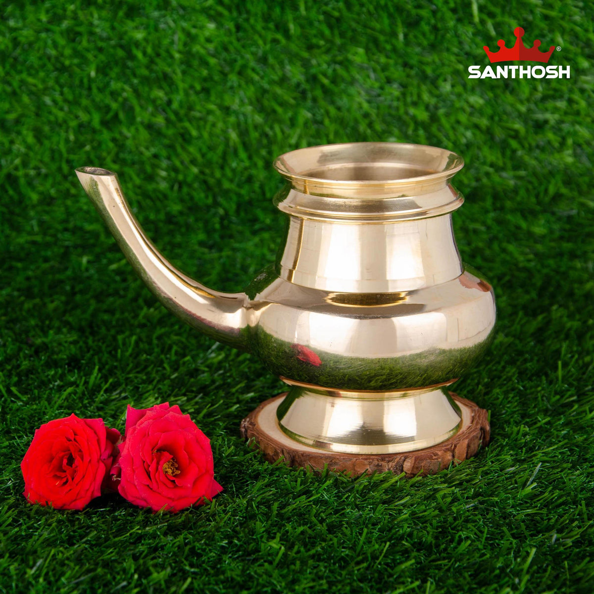 Brass Gindi – 3.8 Inch Height | Traditional Brass Taper for Pooja & Temple