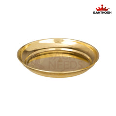 ICC Halwa Plate – 1.5 Inch Height | Brass Plate for Serving Halwa, Pooja & Rituals