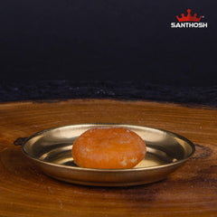 ICC Halwa Plate – 1.5 Inch Height | Brass Plate for Serving Halwa, Pooja & Rituals