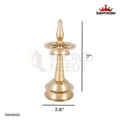 Brass AKP Vilakku – 7 Inch Antique Finish Oil Lamp