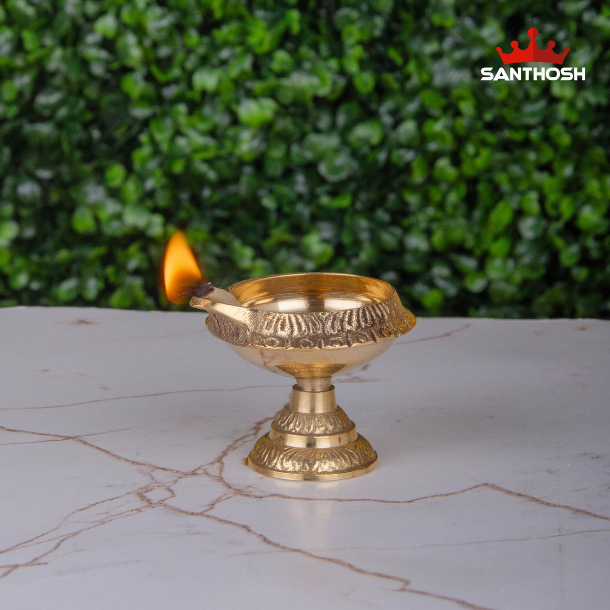 Brass Kuber Deepam Stand – 1.6 Inch Height | Decorative Brass Stand for Prosperity Diyas & Puja Use