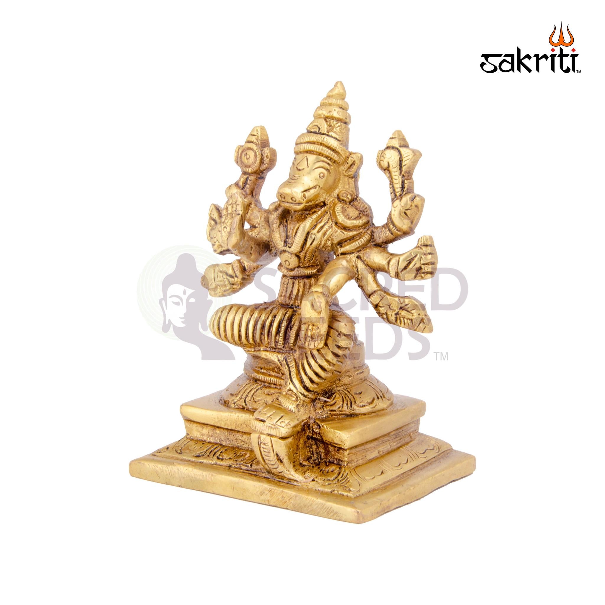 Brass Varahi – 4.8 Inch Height | Brass Idol of Goddess Varahi for Temple, Navaratri & Spiritual Protection