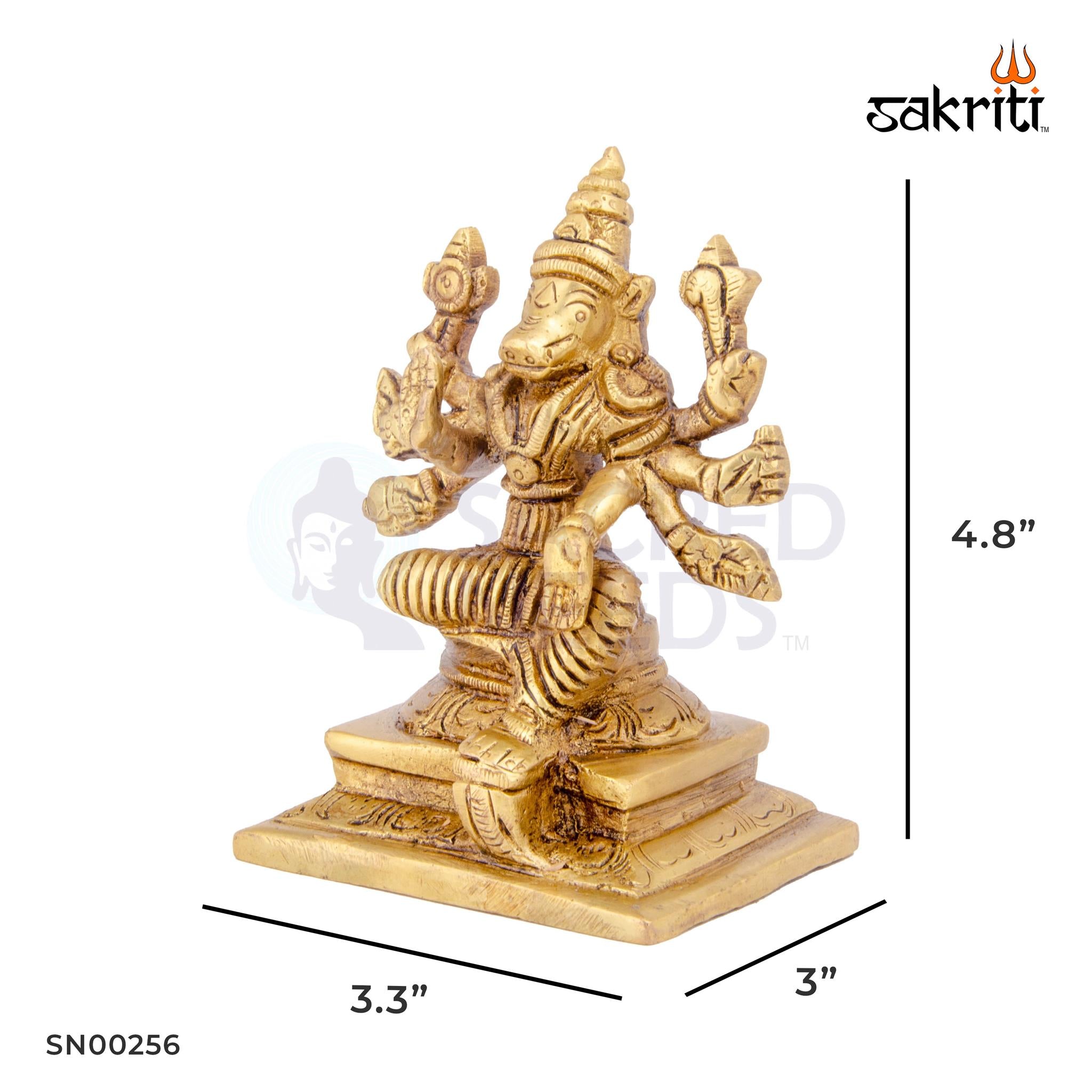 Brass Varahi – 4.8 Inch Height | Brass Idol of Goddess Varahi for Temple, Navaratri & Spiritual Protection