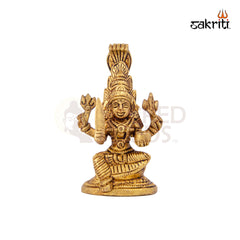 Brass Karumari – 3.7 Inch | Karumari Amman Devi Idol for South Indian Rituals, Navratri & Temple Decor