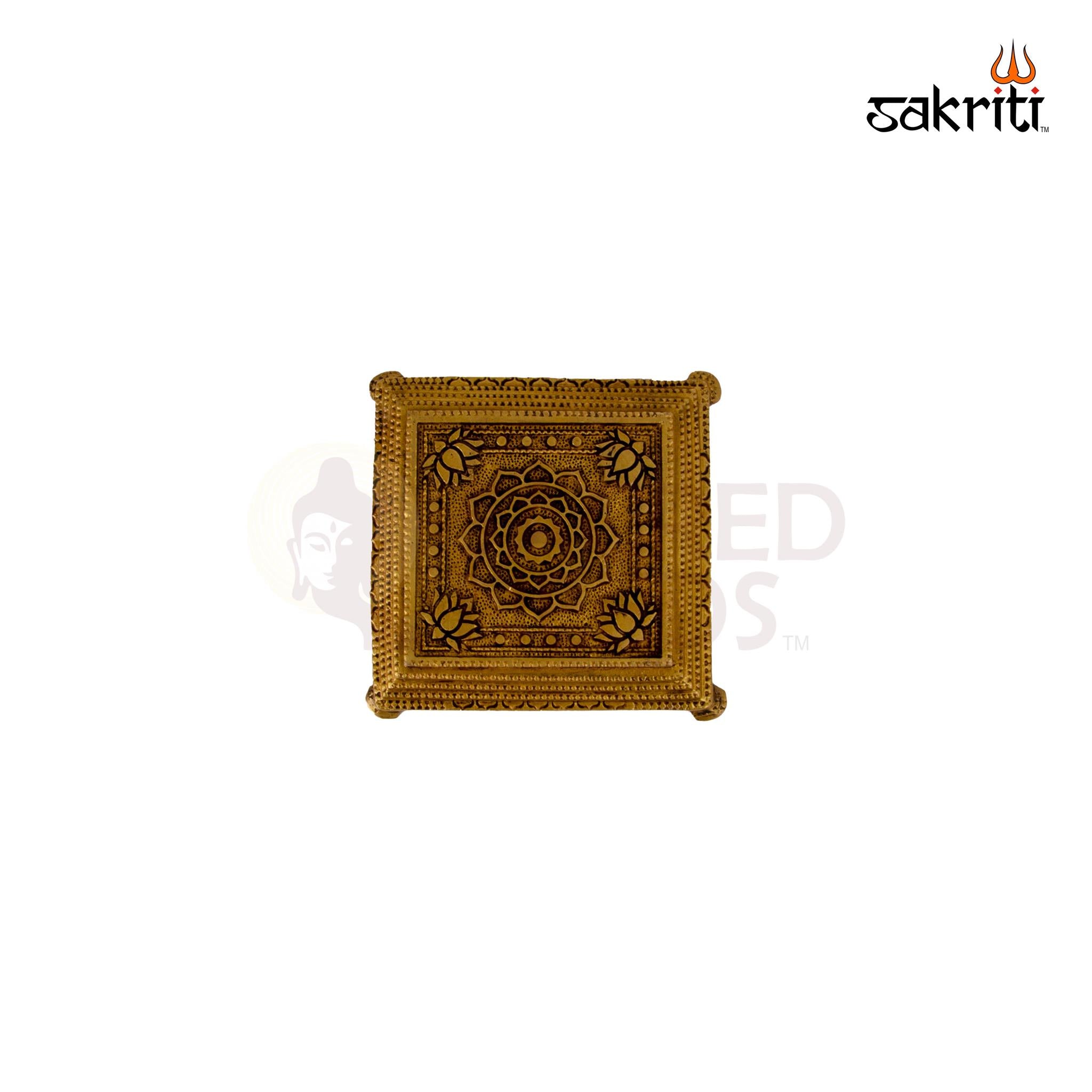 Brass Table – 1.5 Inch | Small Brass Chowki for Pooja Essentials, Deity Placement & Decor