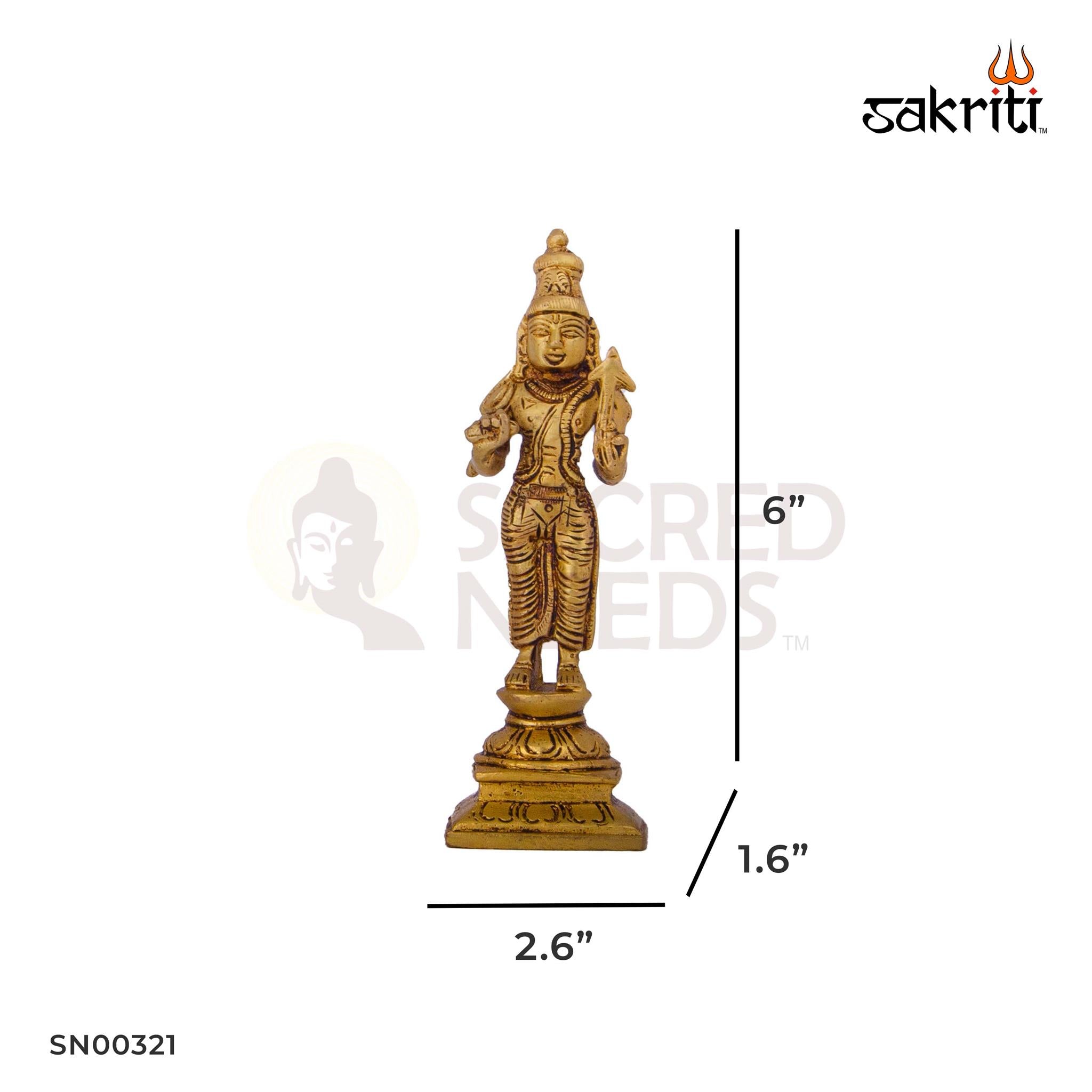 Brass Dasavatara Set – 10 Pieces | Miniature Brass Idols of Vishnu’s 10 Avatars for Display & Golu