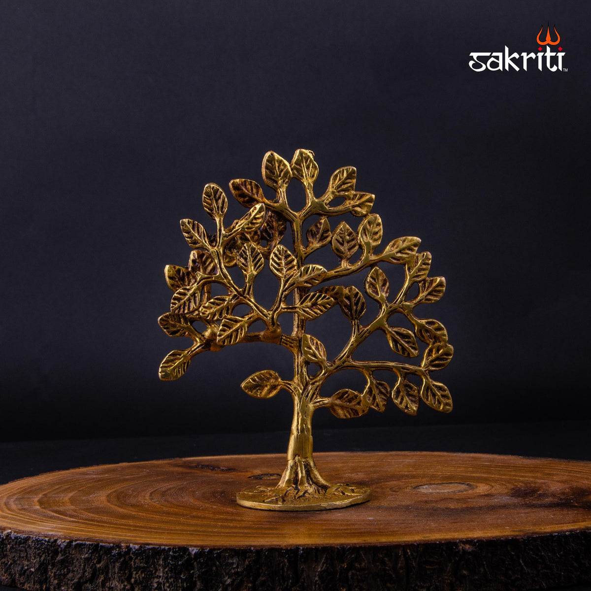 Brass Tree – 6.5 Inch Height | Decorative Brass Tree for Pooja &amp; Spiritual Decor