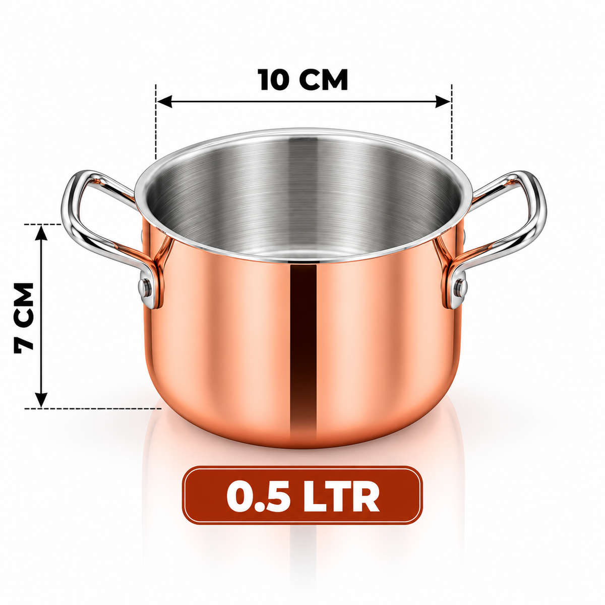 Pradeep Triply 2 Handles Saucepot with Copper