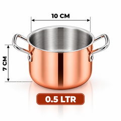 Pradeep Triply 2 Handles Saucepot with Copper