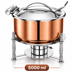 Triply Chafer with Copper Coating with Stand | Plain Lid & Plain Legs